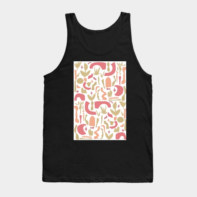 Vintage Aesthetic Minimalist Matisse Danish Pastel Abstract Phone Case Tank Top by shopY2K
